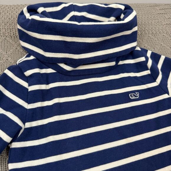 Vineyard Vines Navy and White Striped Turtleneck Girls Dress ~ 4T - Picture 2 of 12